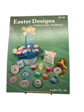 Vintage Cross Stitch Patterns, Easter Designs by Pat Waters, Country Crafts